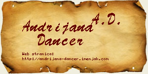 Andrijana Dancer vizit kartica